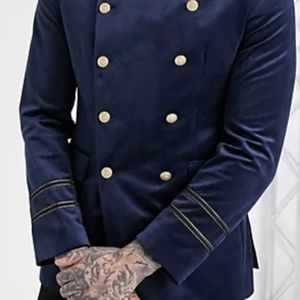 Devils Advocate military style double breast blazer